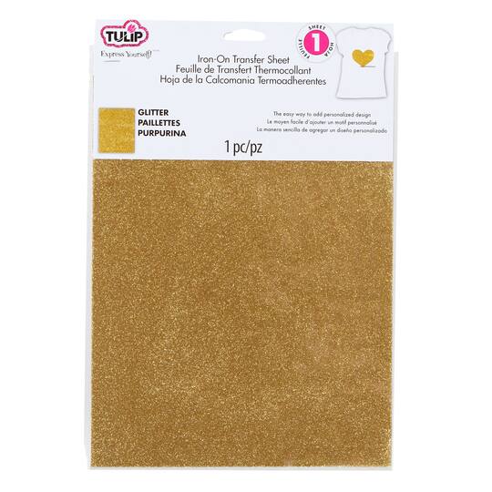 Find The Tulip Express Yourself Iron On Transfer Sheet Gold Glitter At Michael S